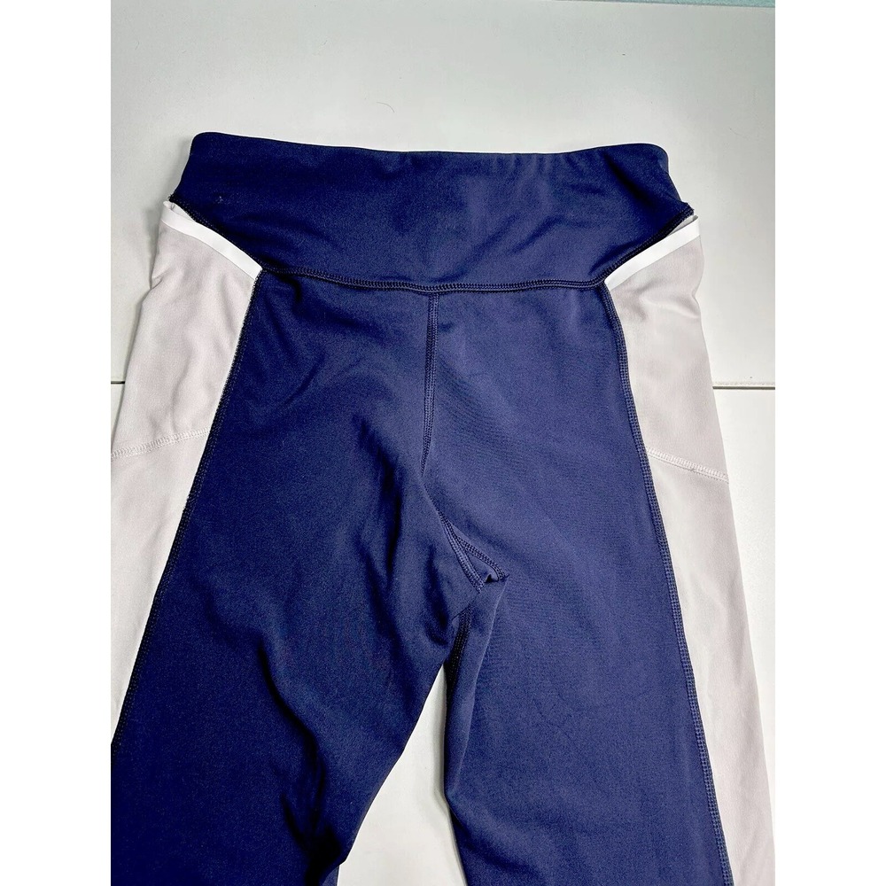 Champion High Rise 20"‎ Training Leggings Blue white Size M Yoga Capri - Picture 3 of 11